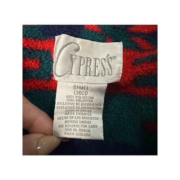 Cypress Fleece Robe Women S Thick Cozy Aztec Southwest Long Plush Vintage 90s - Picture 8 of 8